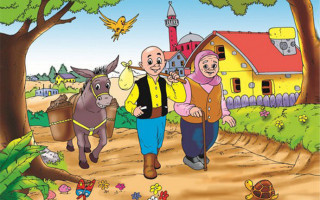 Keloğlan ile Yılan, Köpek, Kedi ve Balık Masalı