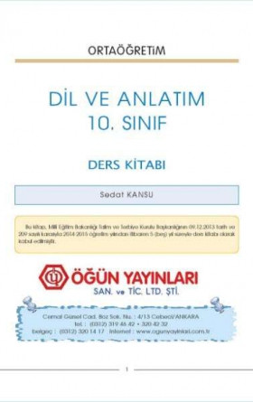 10. Sınıf Dil ve Anlatım Ders Kitabı