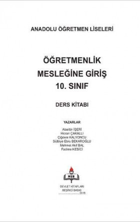 10. Sınıf Öğretmenlik Mesleğine Giriş Ders Kitabı