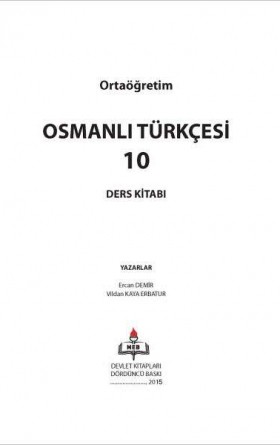 10. Sınıf Osmanlı Türkçesi Ders Kitabı
