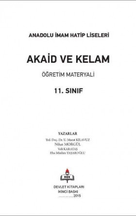 11. Sınıf Akaid ve Kelam Öğretim Materyali