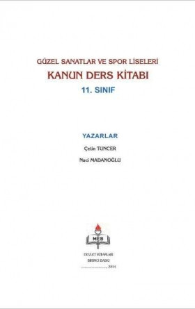 11. Sınıf Kanun Ders Kitabı