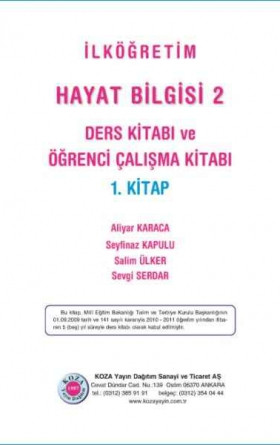 2. Sınıf Hayat Bilgisi Ders Kitabı ve Öğrenci Çalışma Kitabı (1. Kitap)