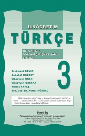 3. Sınıf Türkçe Ders ve Öğrenci Çalışma Kitabı (1. Kitap)