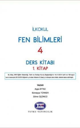 4. Sınıf Fen Bilimleri  Ders Kitabı (3. Kitap)