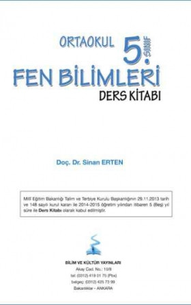 5. Sınıf Fen Bilimleri Sınıf Ders Kitabı