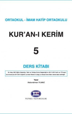 5. Sınıf Kur'an-ı Kerim Ders Kitabı
