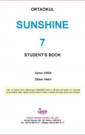 7. Sınıf İngilizce Sunshine Student's Book
