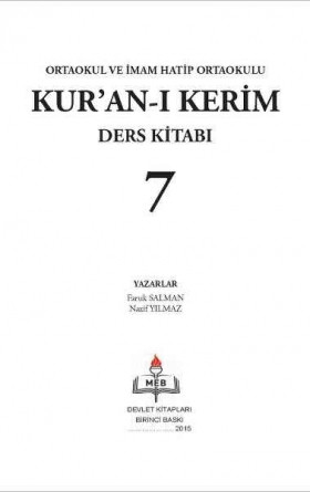 7. Sınıf Kur'an-ı Kerim Ders Kitabı