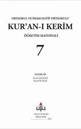 7. Sınıf Kur'an-ı Kerim Öğretim Materyali