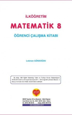 8. Sınıf Matematik Öğrenci Çalışma Kitabı