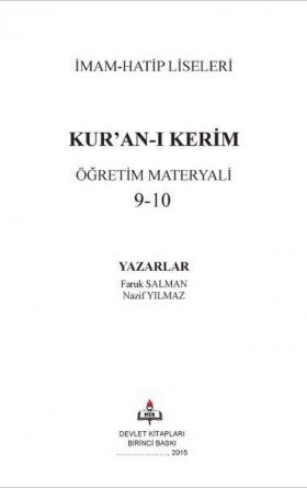 9-10. Sınıf Kur'an-ı Kerim Ders Kitabı