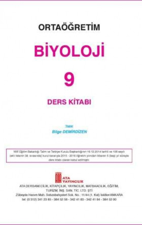 9. Sınıf Biyoloji Ders Kitabı