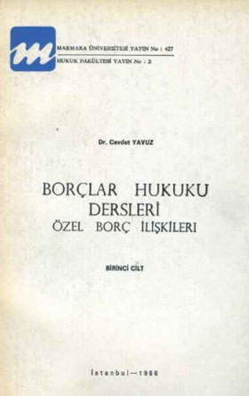 Borçlar Hukuku Dersleri 1. Cilt