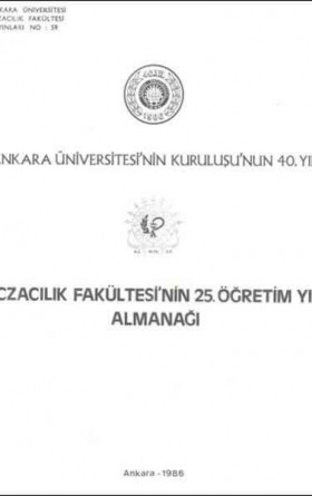 Eczacılık Fakültesinin 25. Öğretim Yılı Almanağı