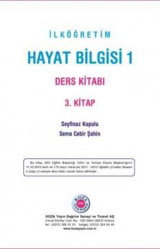 1. Sınıf Hayat Bilgisi Ders Kitabı (3. Kitap)