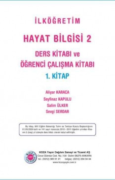 2. Sınıf Hayat Bilgisi Ders Kitabı ve Öğrenci Çalışma Kitabı (1. Kitap)