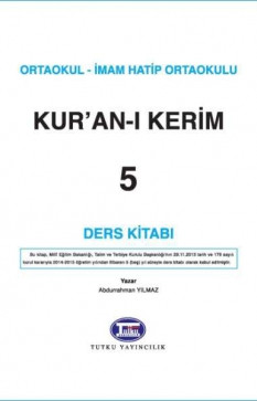 5. Sınıf Kur'an-ı Kerim Ders Kitabı