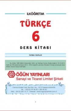 6. Sınıf Türkçe Ders Kitabı