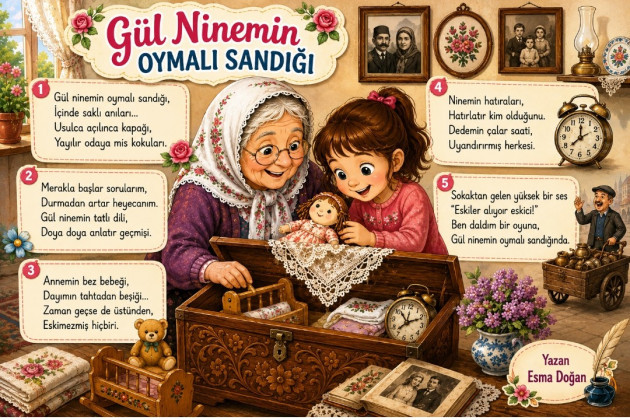Gül Ninemin Oymalı Sandığı