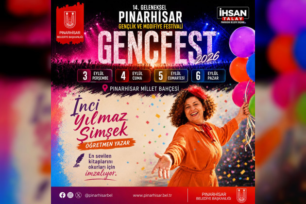 İnci Yılmaz Şimşek Pınarhisar Gençlik Festivali’nde Okurlarıyla Buluşuyor
